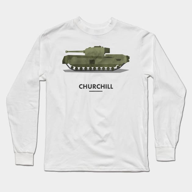 TANK Churchill Long Sleeve T-Shirt by Art Designs